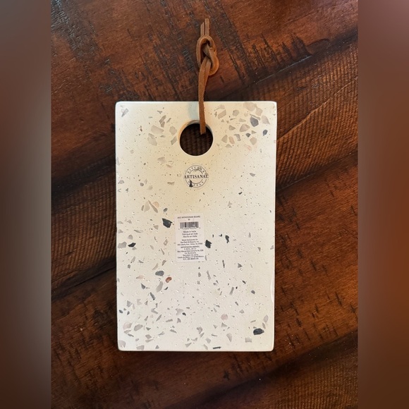 Terrazzo Cutting Board with Leather Strap - Picture 2 of 2